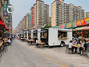 Model T 4.3M Street Fast Food Truck Mobile Bar Cart Ice Cream Coffee Hot Dog Cart Mobile Kitchen with Full Kitchen Equipment