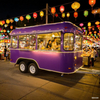 ORANGE RV Model U500 Purple Pizza Mobile Food Trailer BBQ Food Truck Fashion Food Van Mobile Business Best Selling for Sale