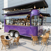ORANGE RV Model U500 Purple Pizza Mobile Food Trailer BBQ Food Truck Fashion Food Van Mobile Business Best Selling for Sale